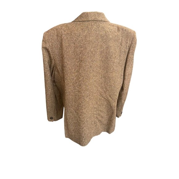 Jones New York Womens Tweed Blazer Plus 20W Brown Wool Old Money Preppy Jacket - Picture 3 of 11